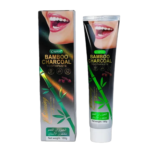 CAPIOS Bamboo Charcoal Whitening Toothpaste packaging