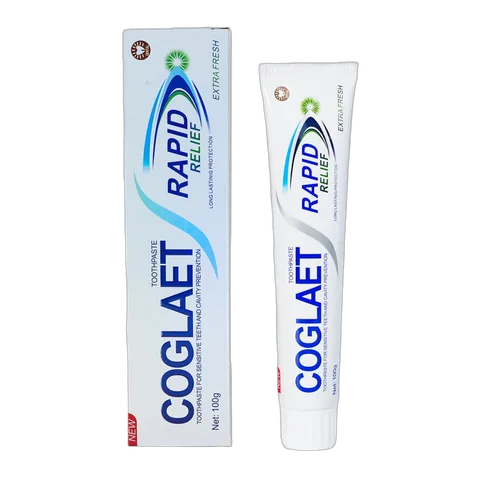COGLAET Rapid Relief Toothpaste packaging