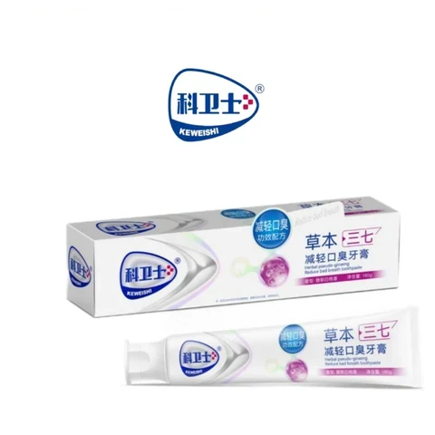 Kewoshi Herbal Panax Notoginseng Fresh-Breath Toothpaste packaging