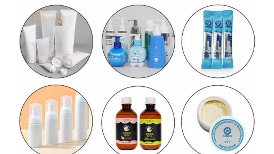 Examples of tube, bottle, spray and jar oral care packaging formats